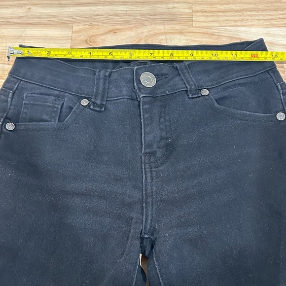 Passion Black Distressed Mid Rise Skinny Jeans SZ 1 - Picture 8 of 11